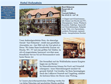 Tablet Screenshot of hotel-hohnstein.de